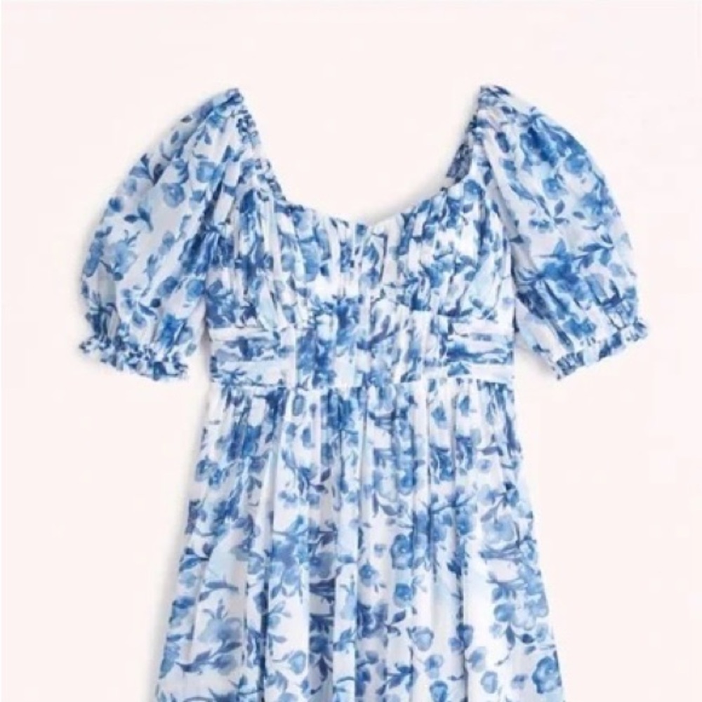 Abercrombie & Fitch - Ruched Puff Sleeve Mini Dress XSP